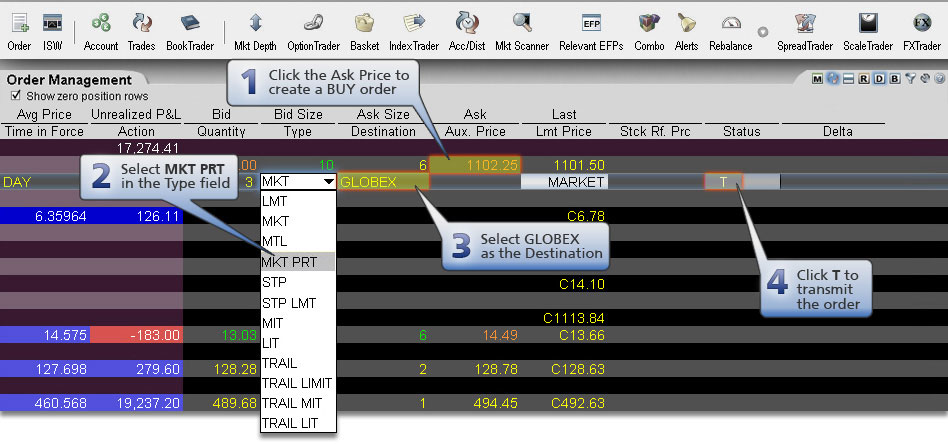 Market with Protection Buy Order